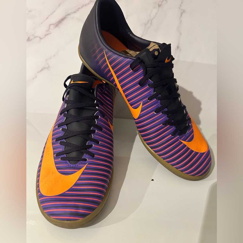 Nike Mercurial x Turf shoes size 8.5 Color Purple and Orange